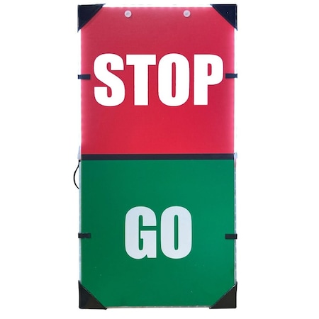 Ergomat 12in x 24in 30.5cmx 61cm Single Sided LED Sign, STOP & GO, with smart sensor Combo ERGO-IW-12x24-S-IWS-SST-R
